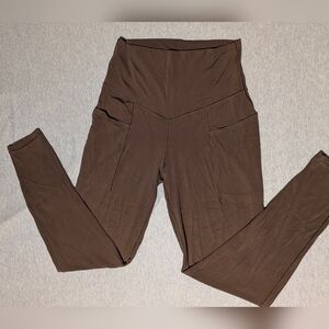 Aerie Offline Dark Brown Real Me 7/8 Legging Hi-Rise